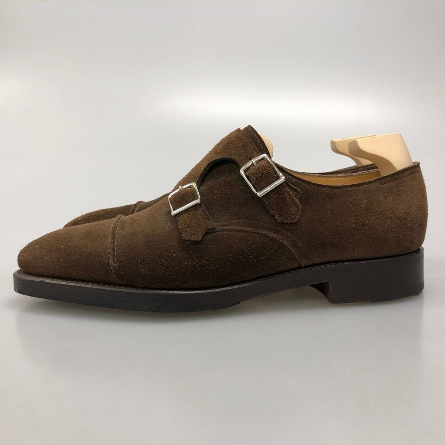 【JOHN LOBB】ジョンロブ ダブルモンク ウィリアム スエード ダークブラウン UK6.5E WILLIAM