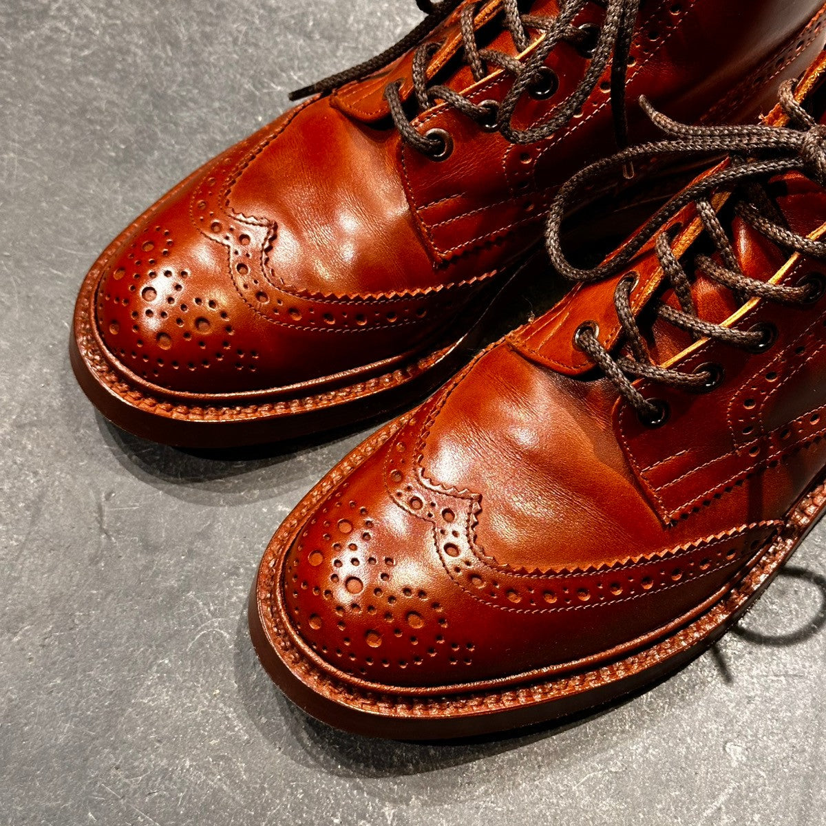 使用数回【Tricker’s】トリッカーズ ストウ カントリーブーツ カーフ マロンアンティーク サイズUK6