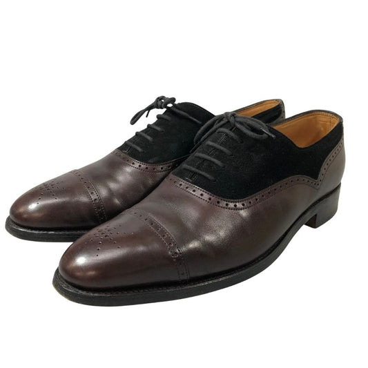 【JOHN LOBB】ジョンロブ レザーシューズ  トウチェスター カーフ×スエード コンビ ラスト7000 メンズ サイズ7D ブラウン TOWCESTER