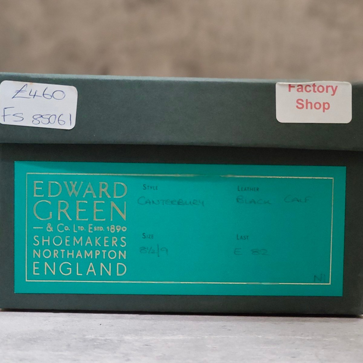 【Edward Green】エドワードグリーン カンタベリー B品（ファクトリーショップ）アデレード カーフ ブラック サイズUK8.5E 82ラスト