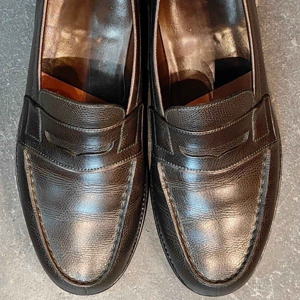 希少 美品【J.M.WESTON】ジェイエムウエストン 180 シグニチャーローファー 120周年記念限定ライン「カントリー・クラブ」コレクション 2011年モデルグレインレザー ブロンズグリーン サイズ U6.5C 41ラスト 現行参考定価￥156,200-