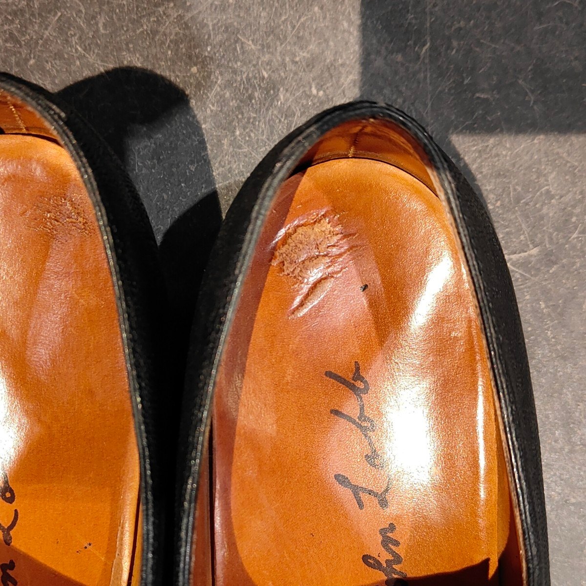希少 極美品【JOHN LOBB】ジョンロブパリ ビスポーク プレーントゥオックスフォード エレファントレザー ブラック サイズUK6.5E相当