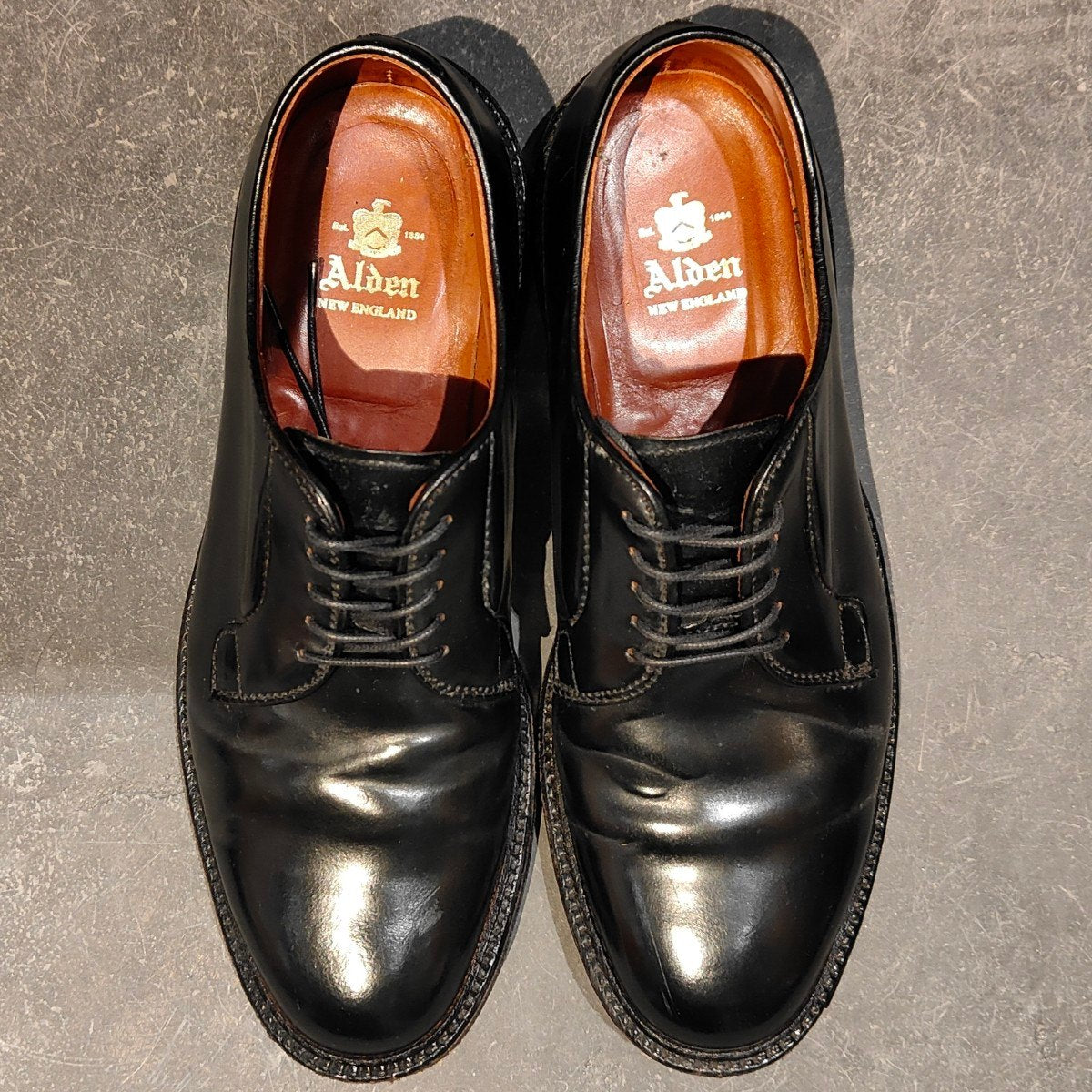 極美品【ALDEN】オールデン 9901 プレーントゥ コードバン ブラック