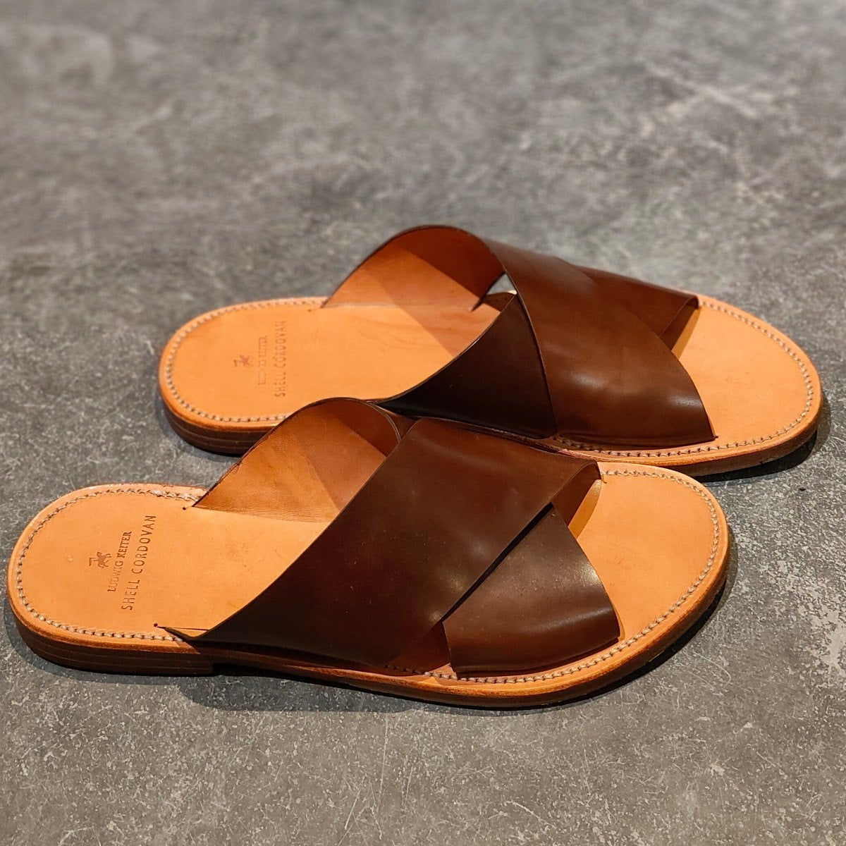 使用数回【LUDWIG REITER】ルーディックライター サンダル 1137 ホーウィン コードバン ブラウン サイズ40