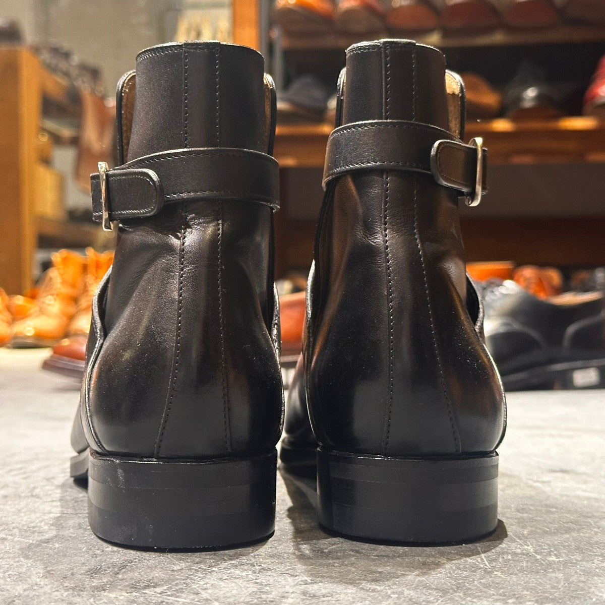 極美品【F.LLI GIACOMETTI】フラテッリ ジャコメッティ FG337 ジョッパーブーツ カーフ ブラック サイズ39