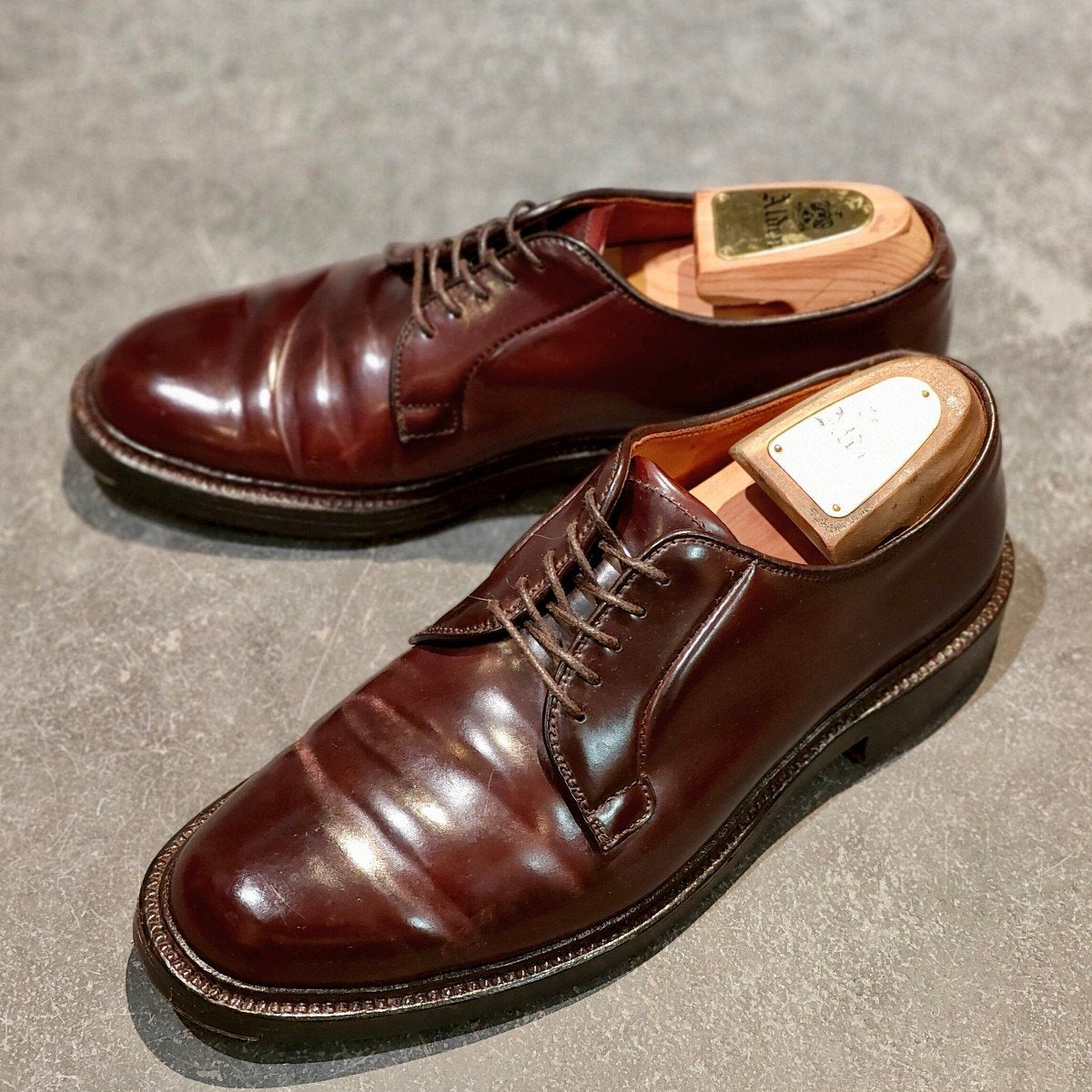 【ALDEN】オールデン 990 プレーントゥ コードバン ダークバーガンディ サイズ US7D バリーラスト 参考定価￥220,000-