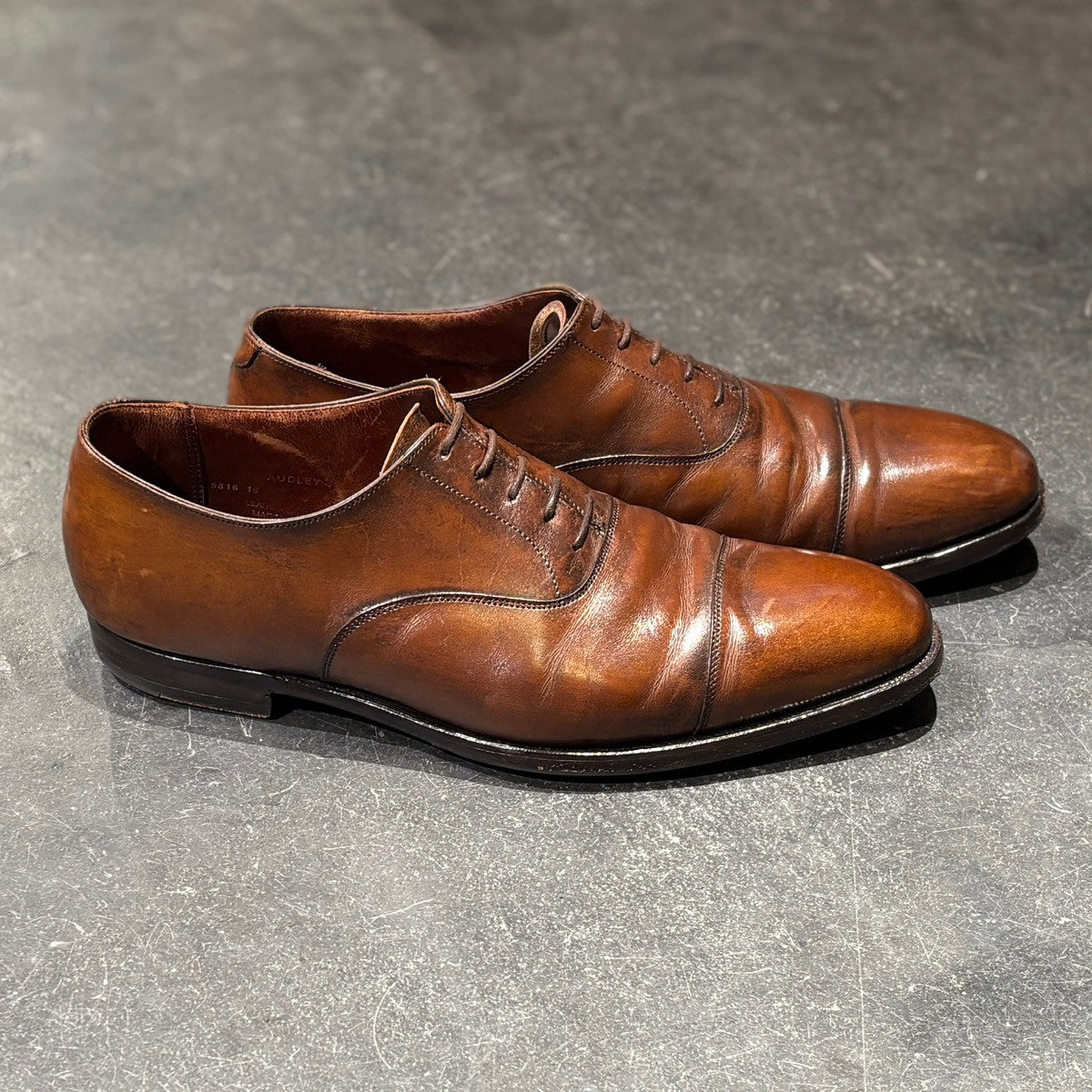 【CROCKETT&JONES】クロケット&ジョーンズ  オードリー３ ストレートチップ カーフ ブラウン サイズ UK9E