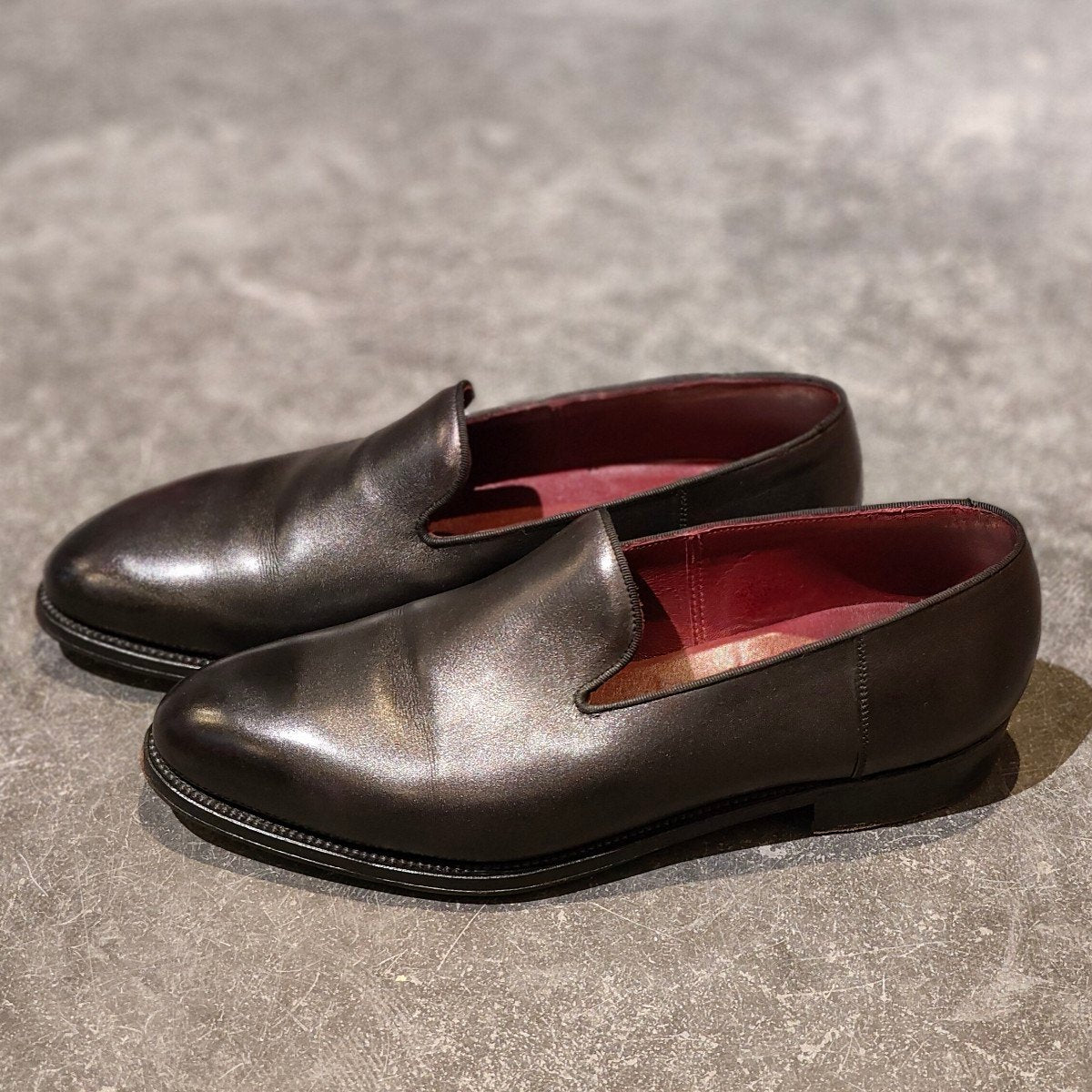 希少 使用数回【J.M. WESTON】ジェイエムウエストン 345 ウルトラウエストン スリッポン カーフ ブラック サイズUK7.5D