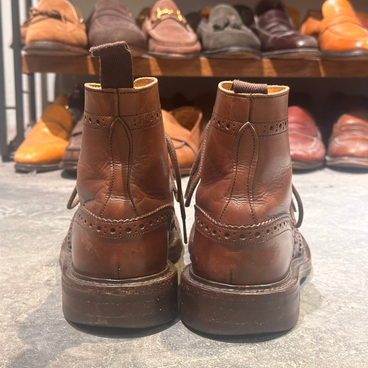 【Tricker’s】トリッカーズ M2508 カントリーブーツ カーフ ダークブラウン サイズUK6