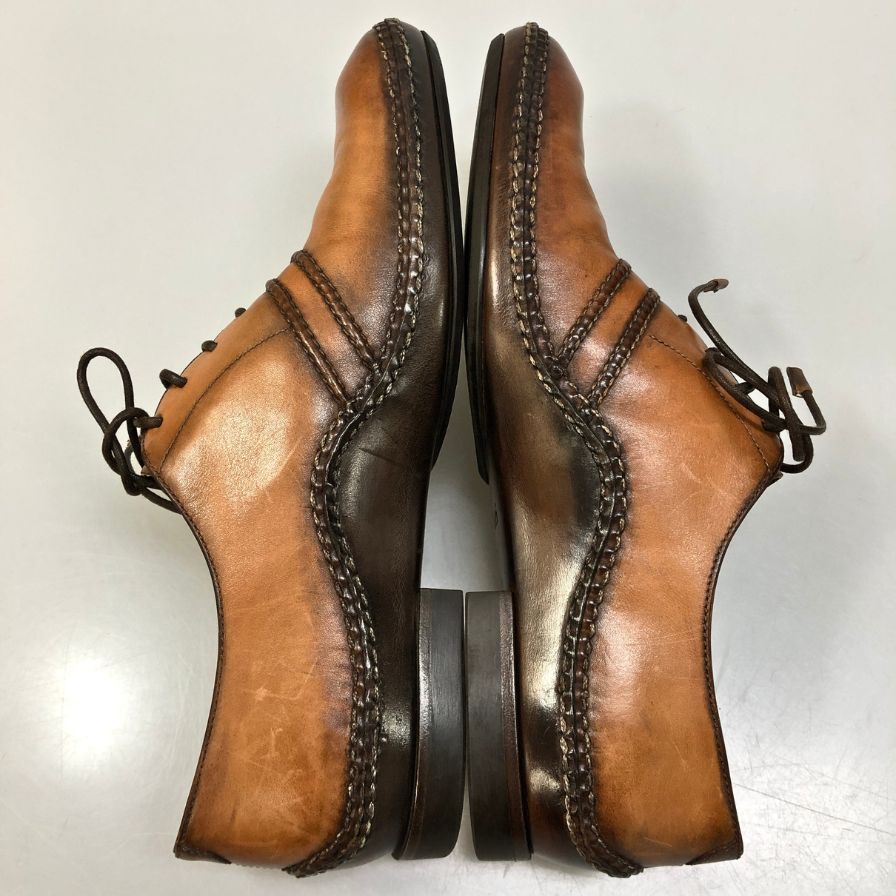 【Berluti】ベルルッティ レザーシューズ フルオパンケ製法 パティーヌ オルガ期 カーフ ブラウン サイズUK7 Berluti