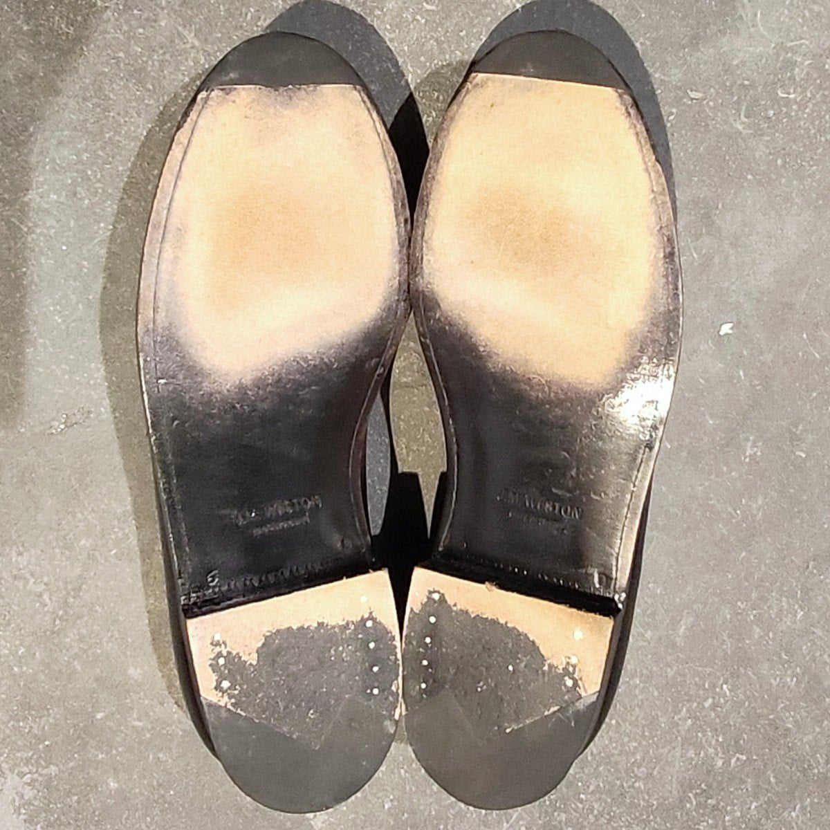 使用数回【J.M.WESTON】ジェイエムウエストン 180 シグニチャーローファー ボックスカーフ ブラック サイズ UK6D 41ラスト 参考定価￥165,000-