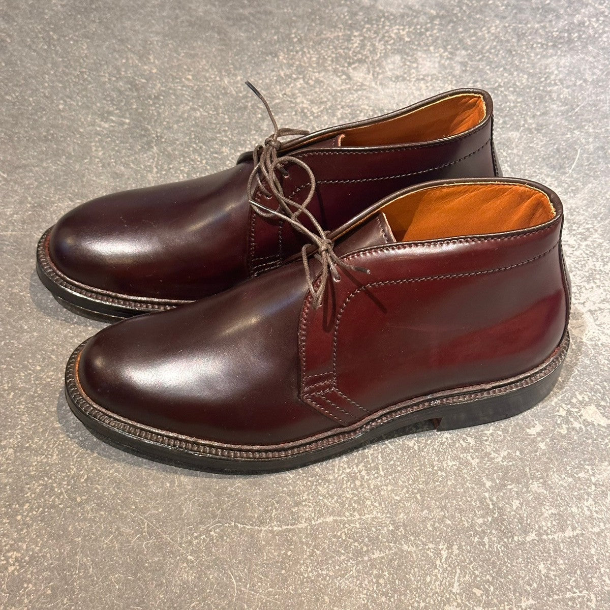 試着程度極美品【ALDEN】オールデン 1339 SHIPS別注 チャッカブーツ コードバン ダークバーガンディ サイズUS6.5D バリーラスト