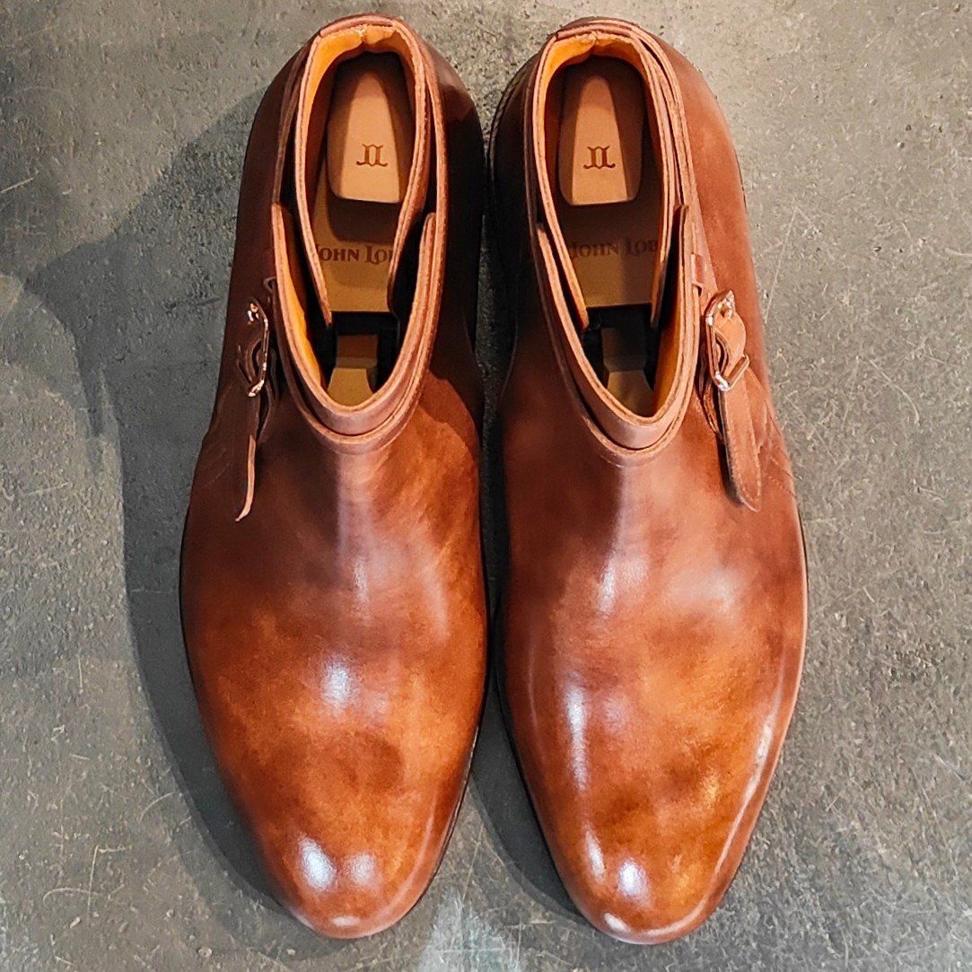 新品未使用 パターンオーダー品 【JOHN LOBB】ジョンロブ アボット ジョッパーブーツ ミュージアムカーフ ブラウン サイズ UK5.5E 8695ラスト 定価￥375,100-