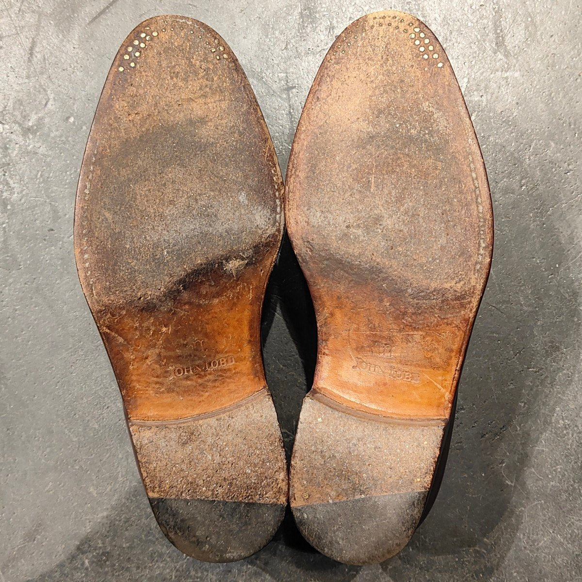 希少 Sスタンプ【JOHN LOBB】ジョンロブ ドデーロ   イタリアボノーラ製 Uチップ グレインレザー ブラウン サイズ UK6E 8695ラスト