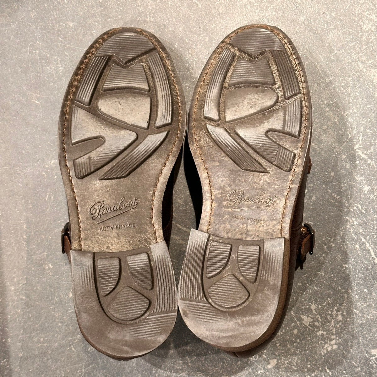 【Paraboot】パラブーツ ポー ダブルモンク ビームス別注 グレインレザー ブラウン サイズUK6.5