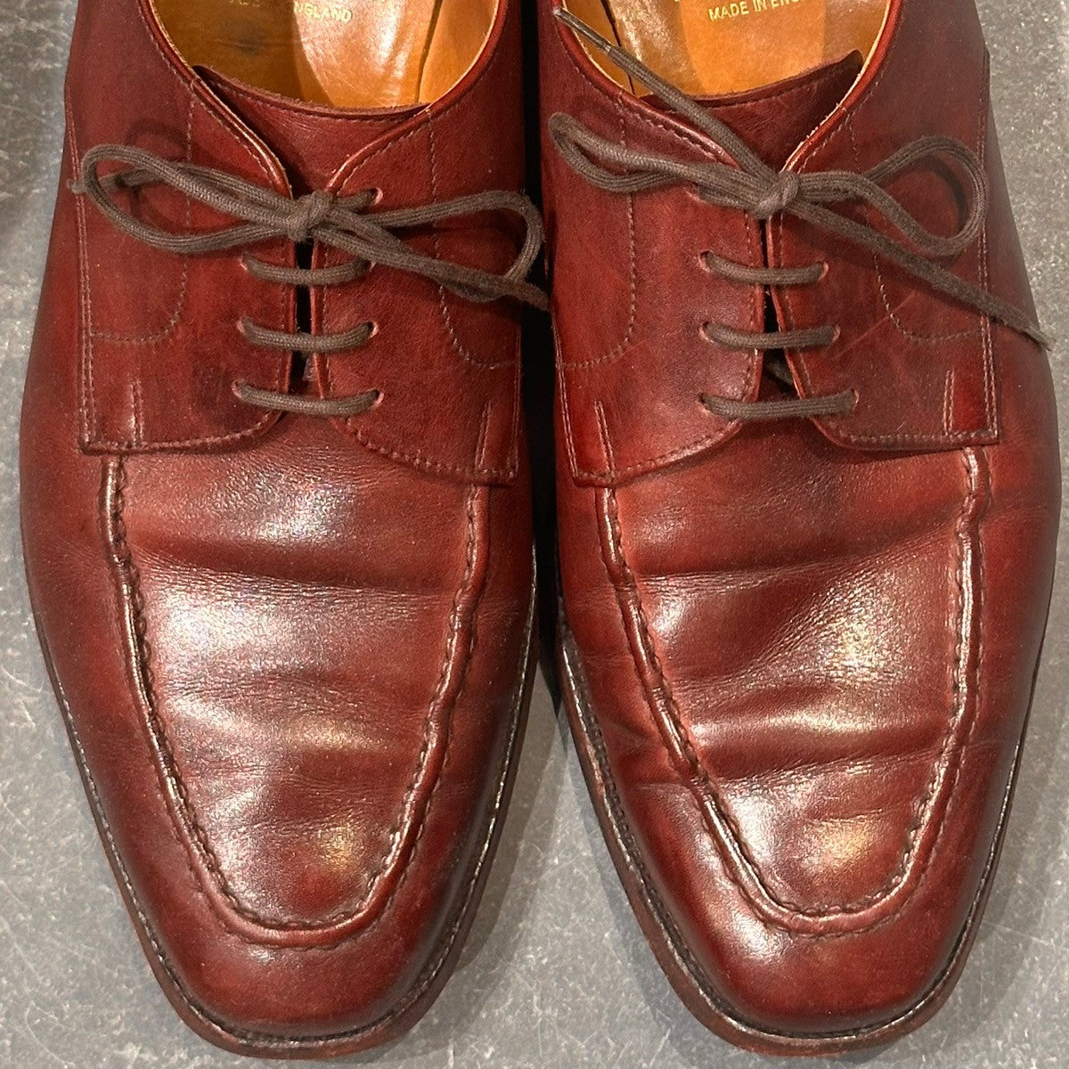 【CROCKETT&JONES】クロケット＆ジョーンズ 8311 Uチップ バーニーズ別注 バーニッシュカーフ バーガンディ サイズUK6.5D