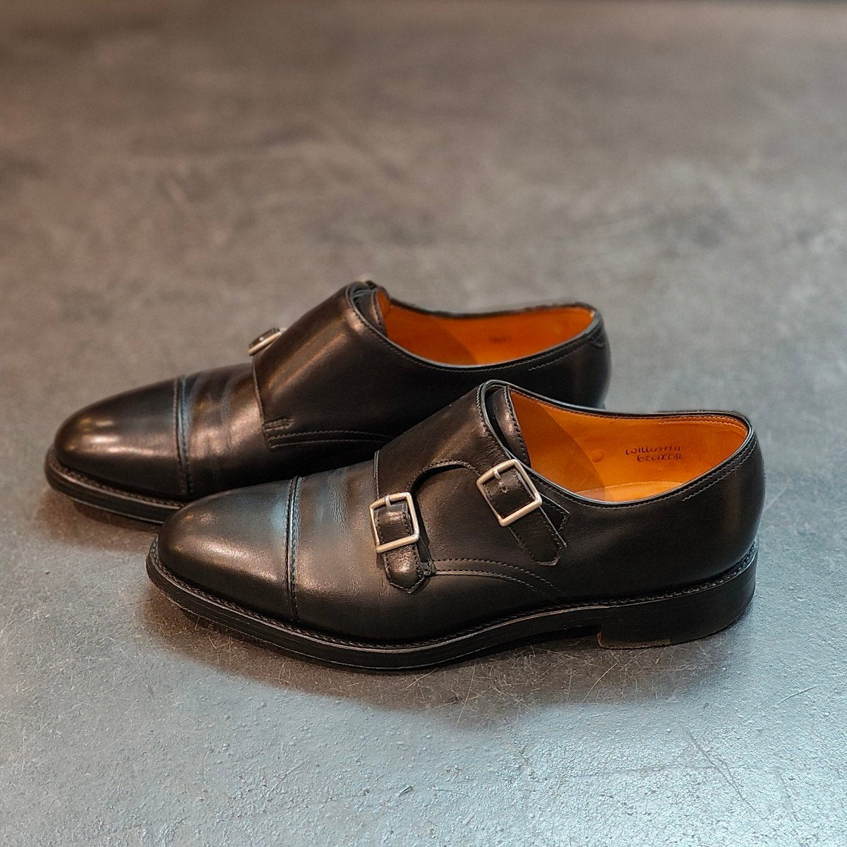 使用数回 【JOHNLOBB】ジョンロブ ウィリアム2 ダブルモンク カーフ ブラック サイズ UK6E 9795Rラスト