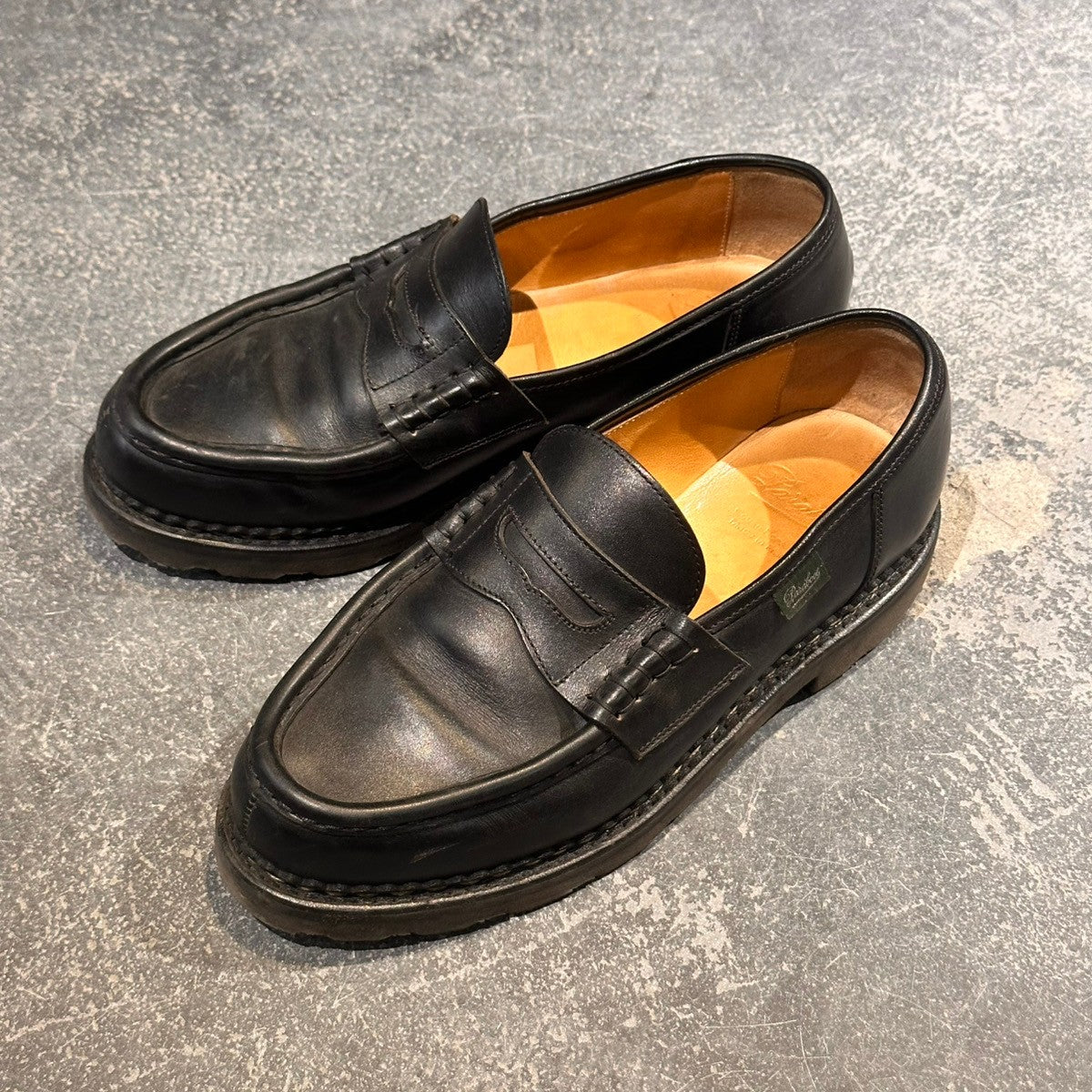 美品【PARABOOT】パラブーツ ランス ローファー リスレザー ブラック サイズUK6