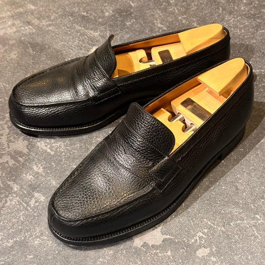 美品【J.M. WESTON】ジェイエムウエストン 180 シグニチャーローファー シボレザー ブラック サイズUK6.5D 41ラスト