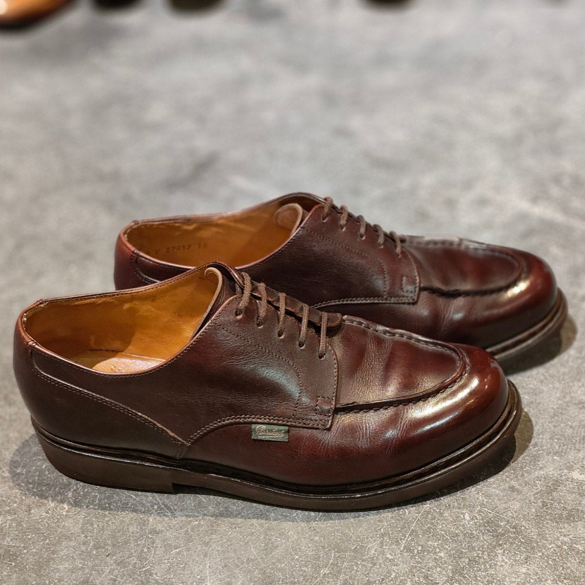 【Paraboot】パラブーツ シャンボード Uチップ リスレザー カフェ サイズ UK8 参考定価￥96,800-