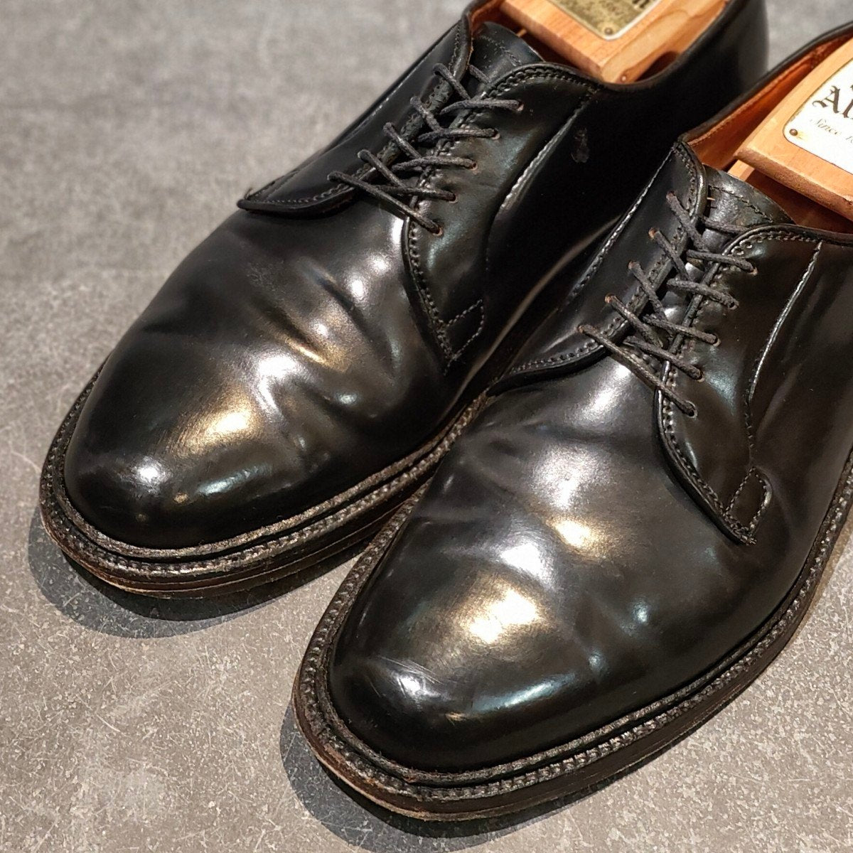 【ALDEN】オールデン 9901 プレーントゥ コードバン ブラック サイズ US7.5D バリーラスト 参考定価￥220,000-