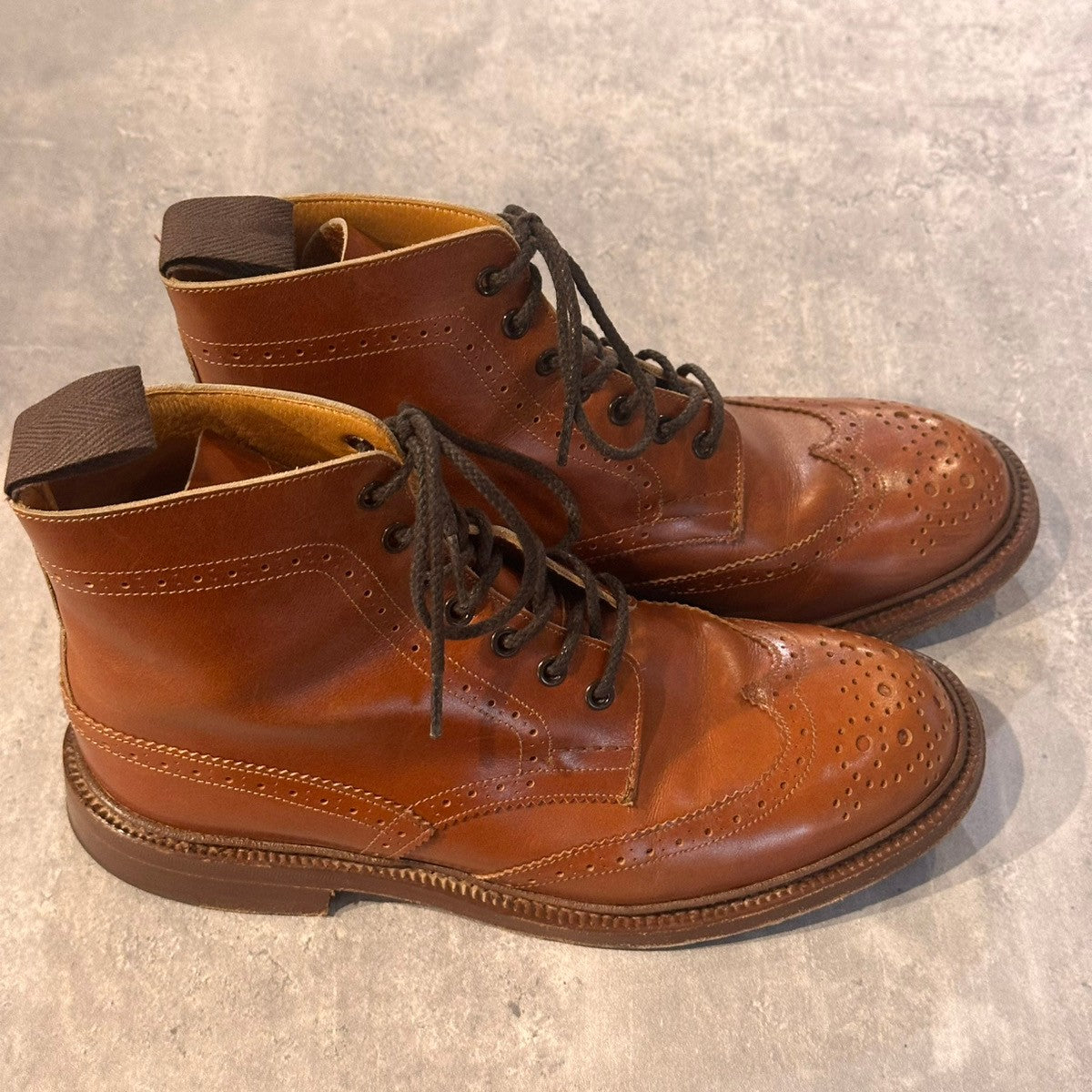 【Tricker’s】トリッカーズ L5411 カントリーブーツ カーフ マロン サイズUK6