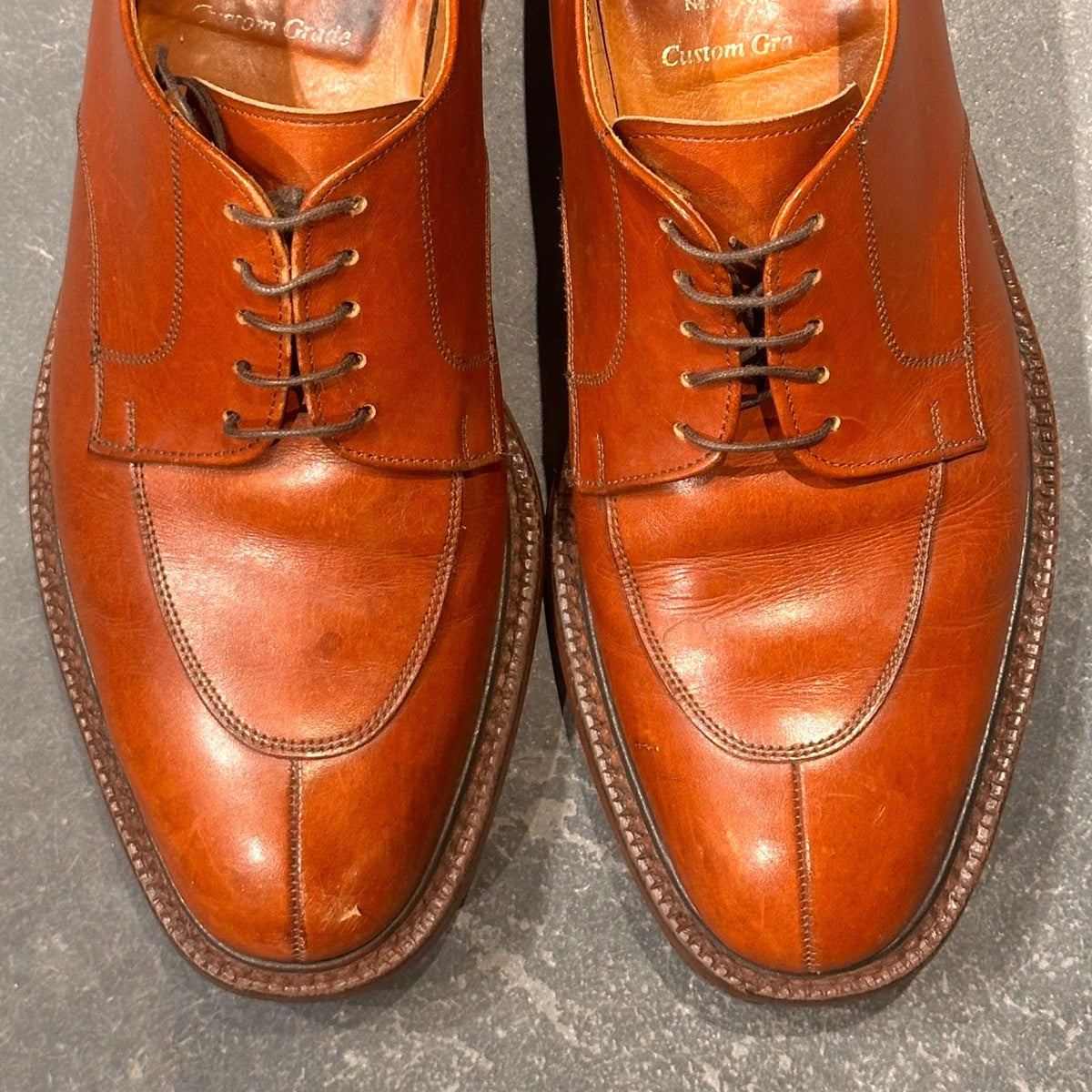 【church's】チャーチ DARTMOOR スプリットトゥ カーフ ブラウン サイズUK65G