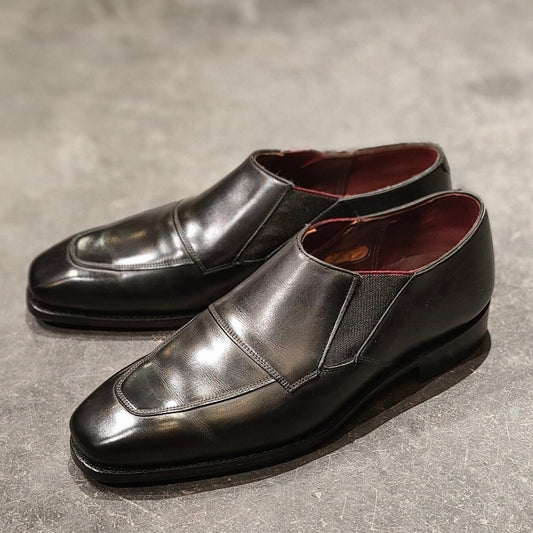 極美品 【HENRY MAXWELL】ヘンリーマックスウェル  サイドエラスティック カーフ ブラック サイズ UK5.5E