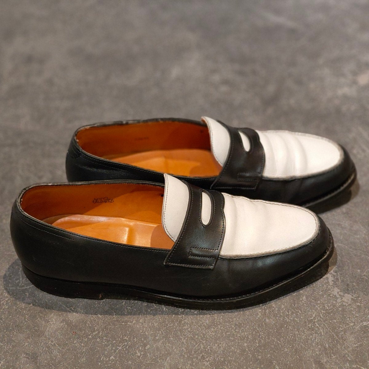 【JOHN LOBB】ジョンロブ ロペス ローファー カーフ ブラックホライトコンビ サイズ UK6.5D 4395ラスト 参考定価￥283,800-