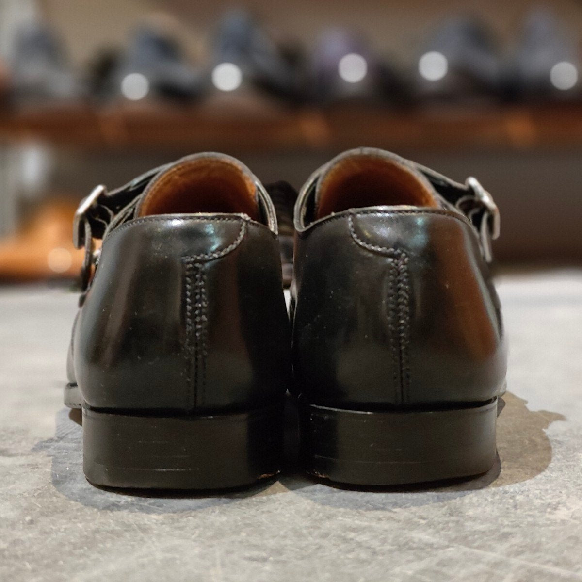 【CROCKETT&JONES】クロケット&ジョーンズ セイモア ダブルモンク カーフ ブラック サイズUK6.5D  337ラスト