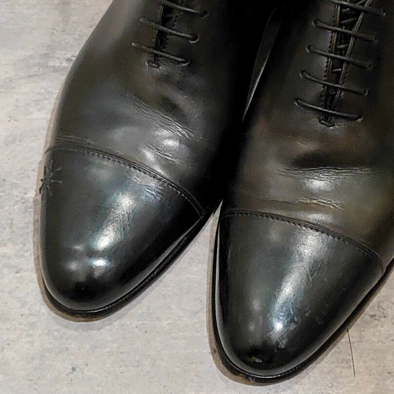 【Berluti】ベルルッティ ストレートチップ ステッチ カーフ グリーンパティーヌ サイズUK6