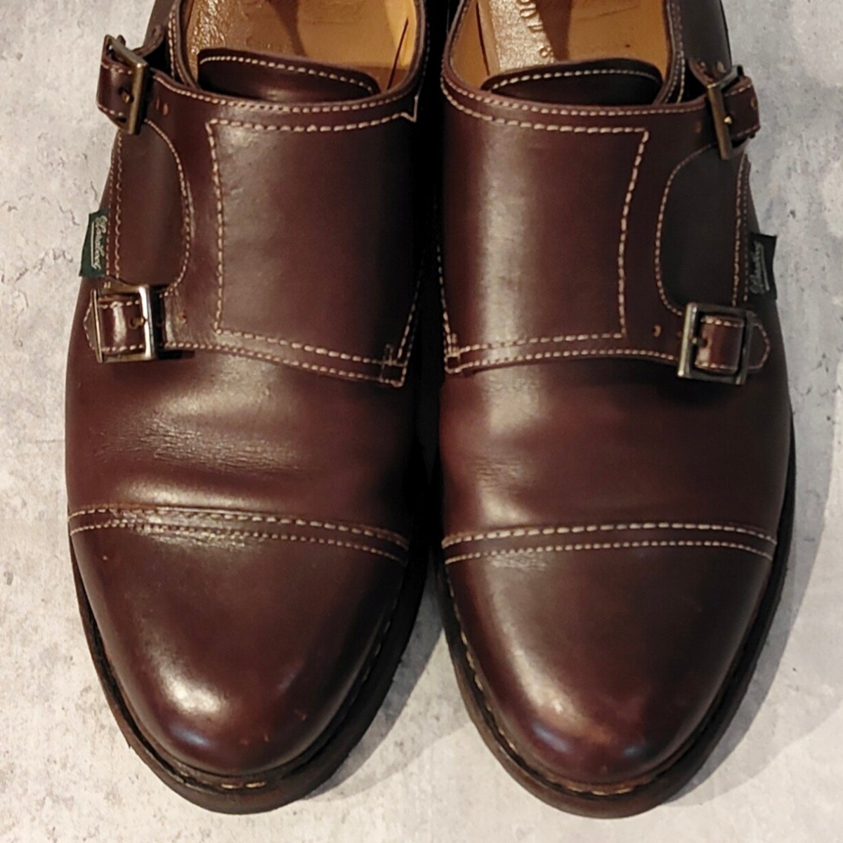 【Paraboot】パラブーツ ウィリアム ダブルモンクストラップ カーフ ブラウン サイズUK8.5