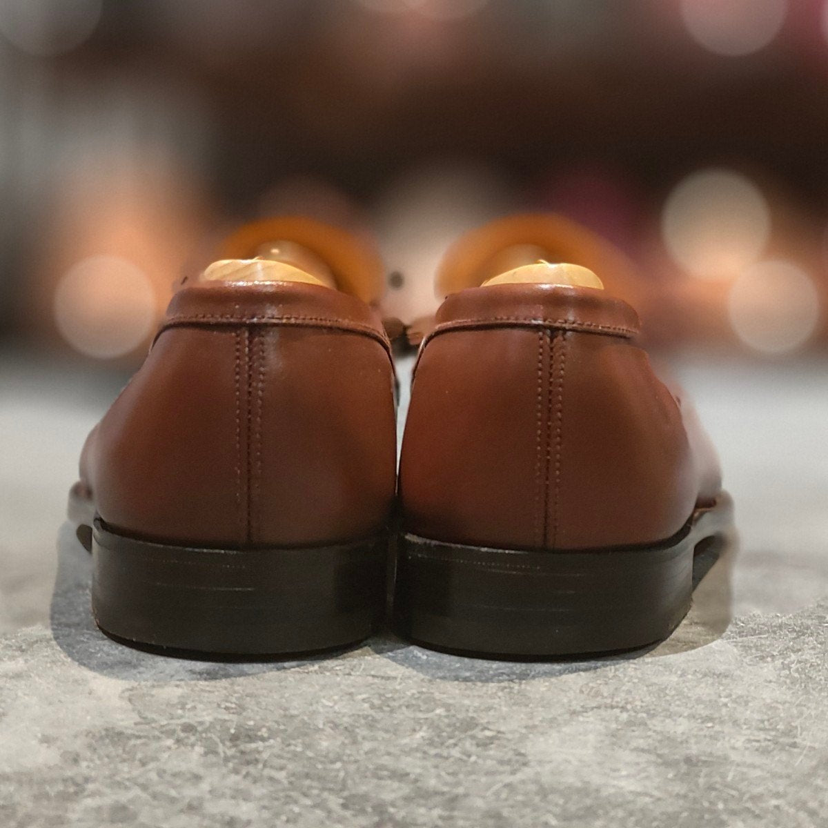 使用数回 【J.M.WESTON】ジェイエムウエストン 180 シグニチャーローファー ボックスカーフ タンブラウン サイズUK7E 41ラスト 参考定価￥165,000-