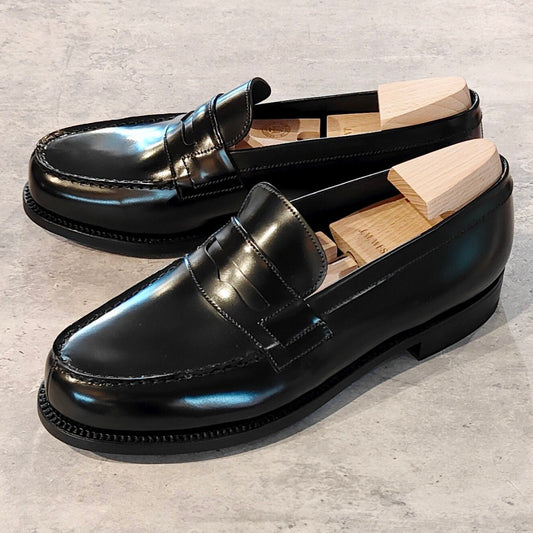 希少 未使用【J.M.WESTON】ジェイエムウエストン 180 シグニチャーローファー 日本橋浜町アトリエ限定 ベビーカーフ ブラックサイズ UK6E 41ラスト