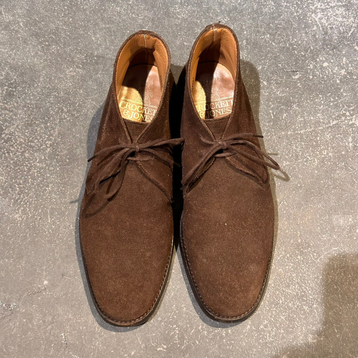 【CROCKETT&JONES】クロケット&ジョーンズ チャートシー チャッカブーツ スエード ブラウン サイズUK7E