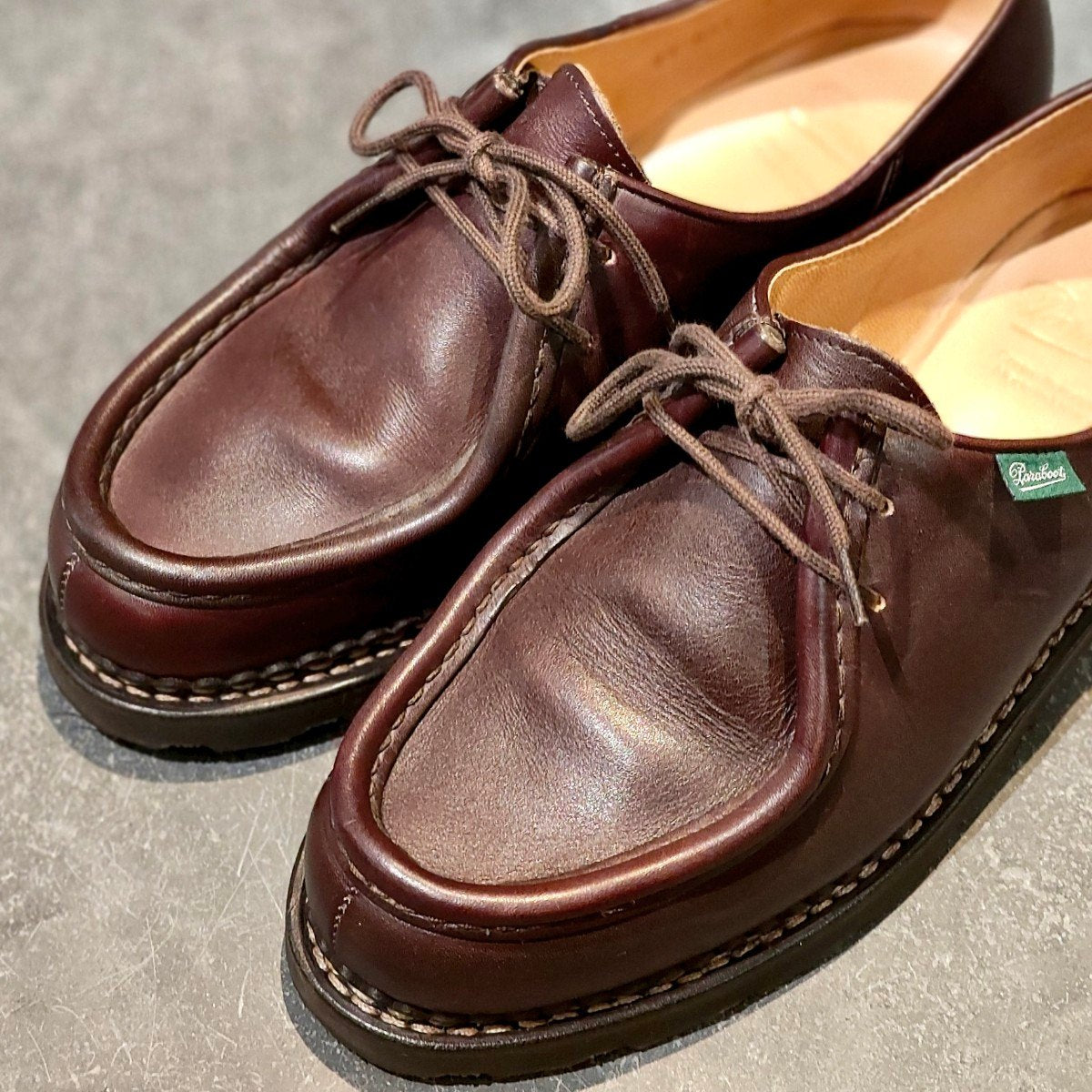 極美品【Paraboot】パラブーツ ミカエル チロリアン リスレザー カフェ サイズ41 参考定価￥94,600-