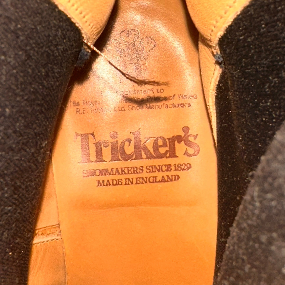【Tricker's】トリッカーズ ヘンリー サイドゴアブーツ ウイングチップ カーフ エイコンアンティーク サイズUK8.5