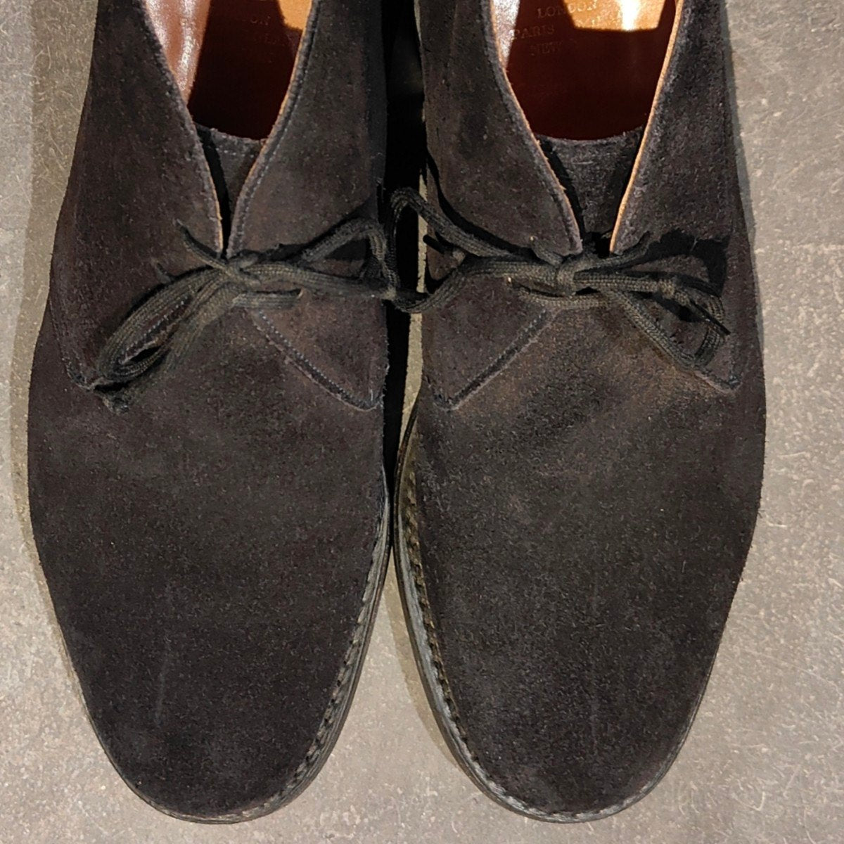 【オンライン限定】極美品 【Church's】チャーチ 4都市 ライダー チャッカブーツ スエード ブラック サイズ UK80F 81ラスト