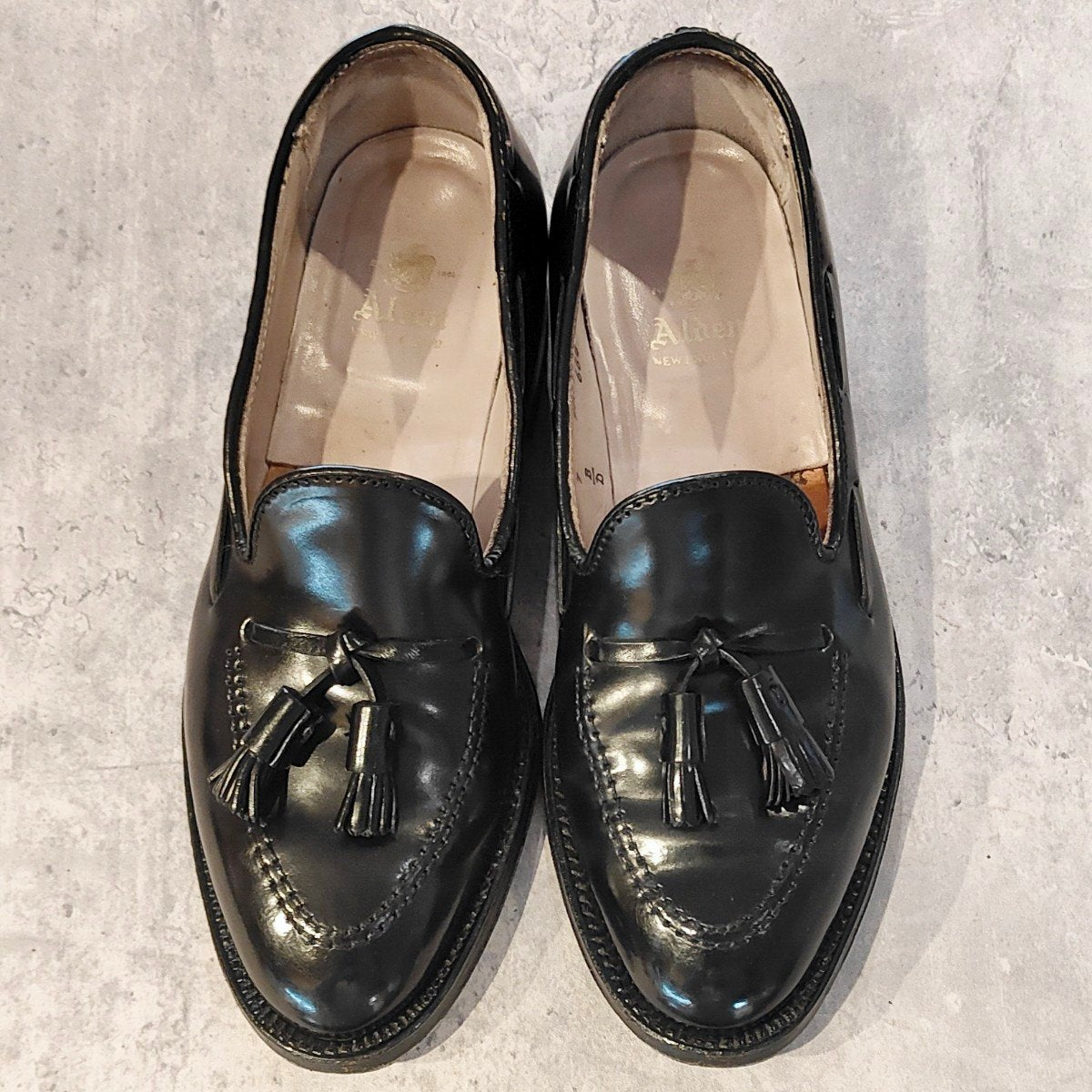 美品 【ALDEN】オールデン 664 タッセルローファー コードバン ブラック サイズUS7D アバディーンラスト 参考定価￥234,300-