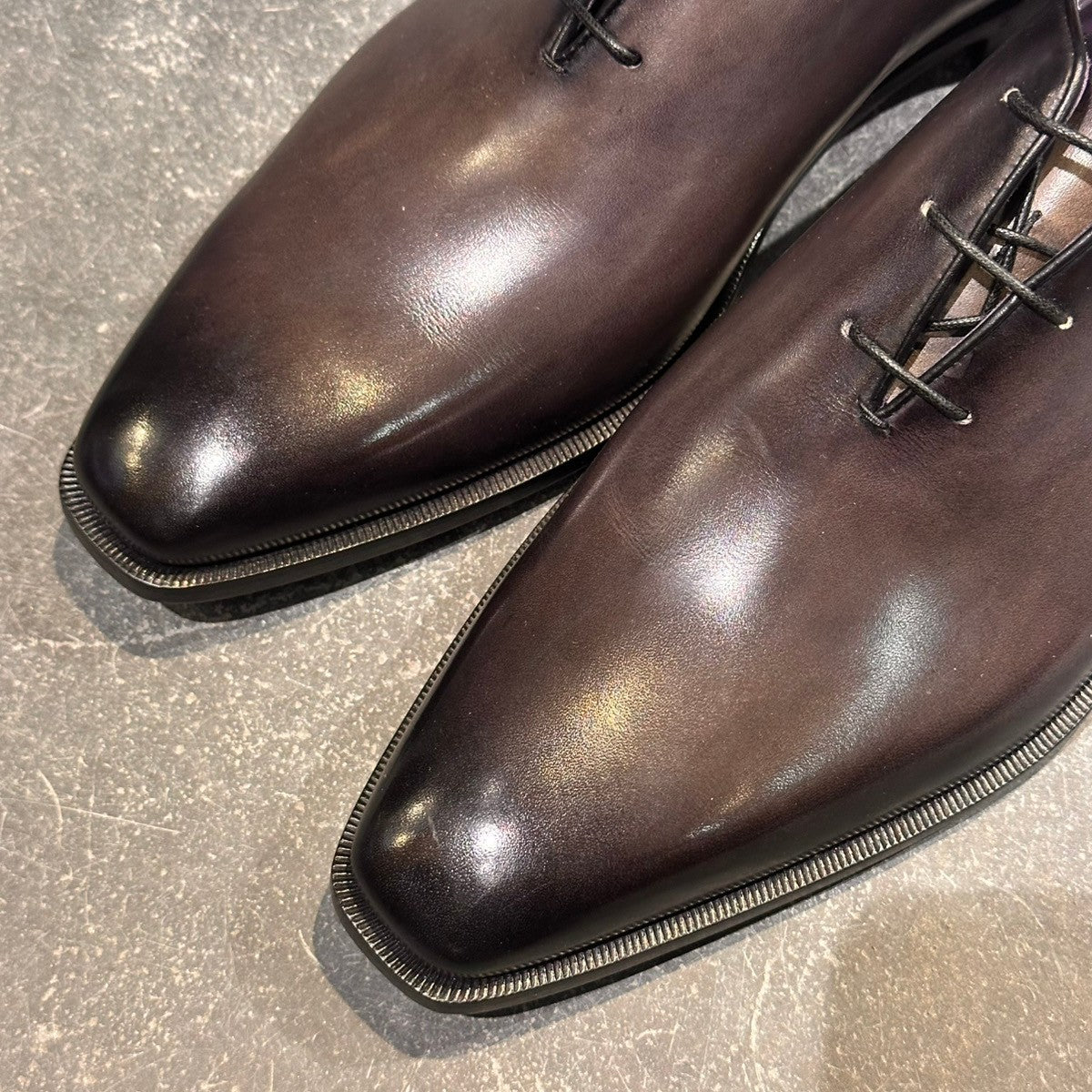 試着程度極美品【BERLUTI】ベルルッティ ホールカット アレッサンドロ グレーパティーヌ カーフ グレー サイズUK9.5