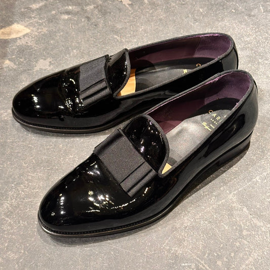 使用数回【CARMINA】カルミナ 80445 オペラパンプス パテントパテントレザー ブラック サイズUK8