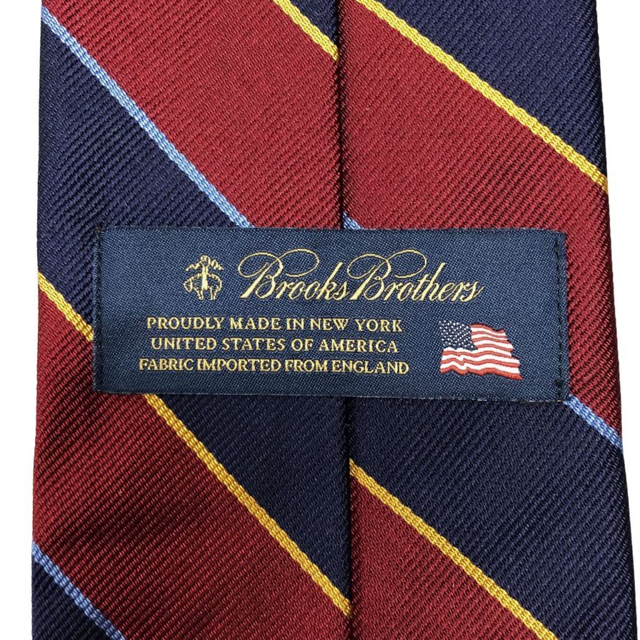 ブルックスブラザーズ ネクタイ レジメンタル アメリカ製 ネイビー×ボルドー メンズ Brooks Brothers【LA】