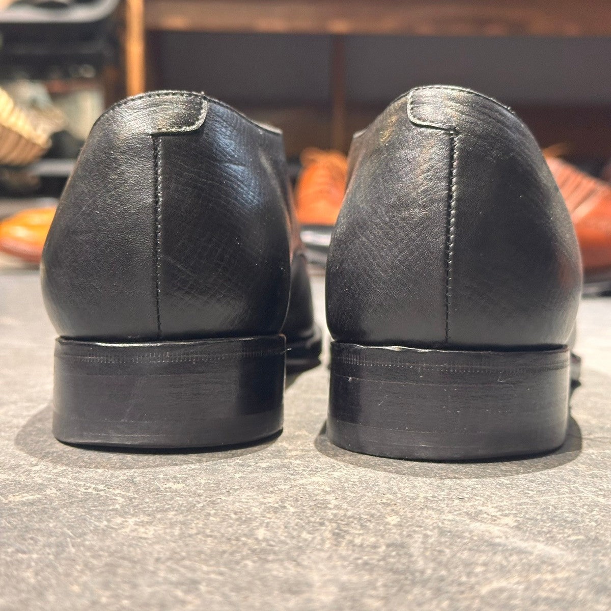 【F.LLIi Giacometti】フラテッリ ジャコメッティ FG600 プレーントゥダービー ユタカーフ ブラック サイズ39