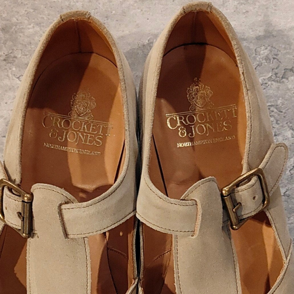 【CROCKETT&JONES】クロケット＆ジョーンズ フィッシャーマン SUBS グルカサンダル スエード ベージュ サイズUK8E 314ラスト