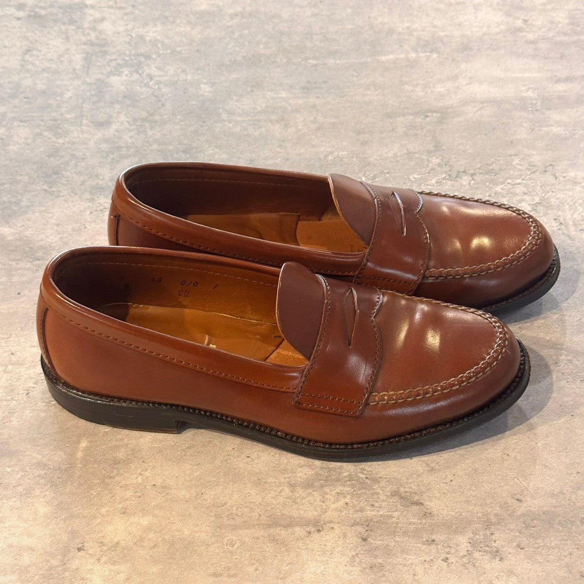 希少 美品【ALDEN】オールデン サンフランシスコ 010 ペニーローファー ウイスキーコードバン ブラウン サイズUS7D