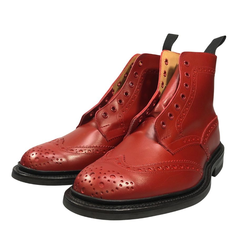 【オンライン限定】【Tricker’ｓ】トリッカーズ ストウ 5634 ウィングチップ メンズ サイズ 7ハーフ レッド