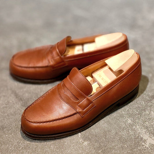 希少 極美品 【J.M.WESTON】ジェイエムウエストン 180 シグニチャーローファー ロシアンカーフ タンブラウン サイズUK6.5D 41ラスト