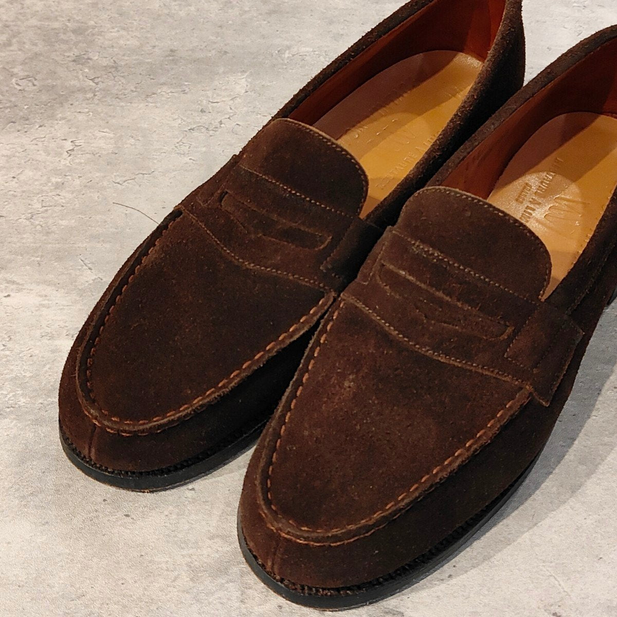 極美品【J.M.WESTON】ジェイエムウエストン ウエストンヴィンテージ 180 シグニチャーローファー スエード ブラウン レディース サイズUK5B 82ラスト
