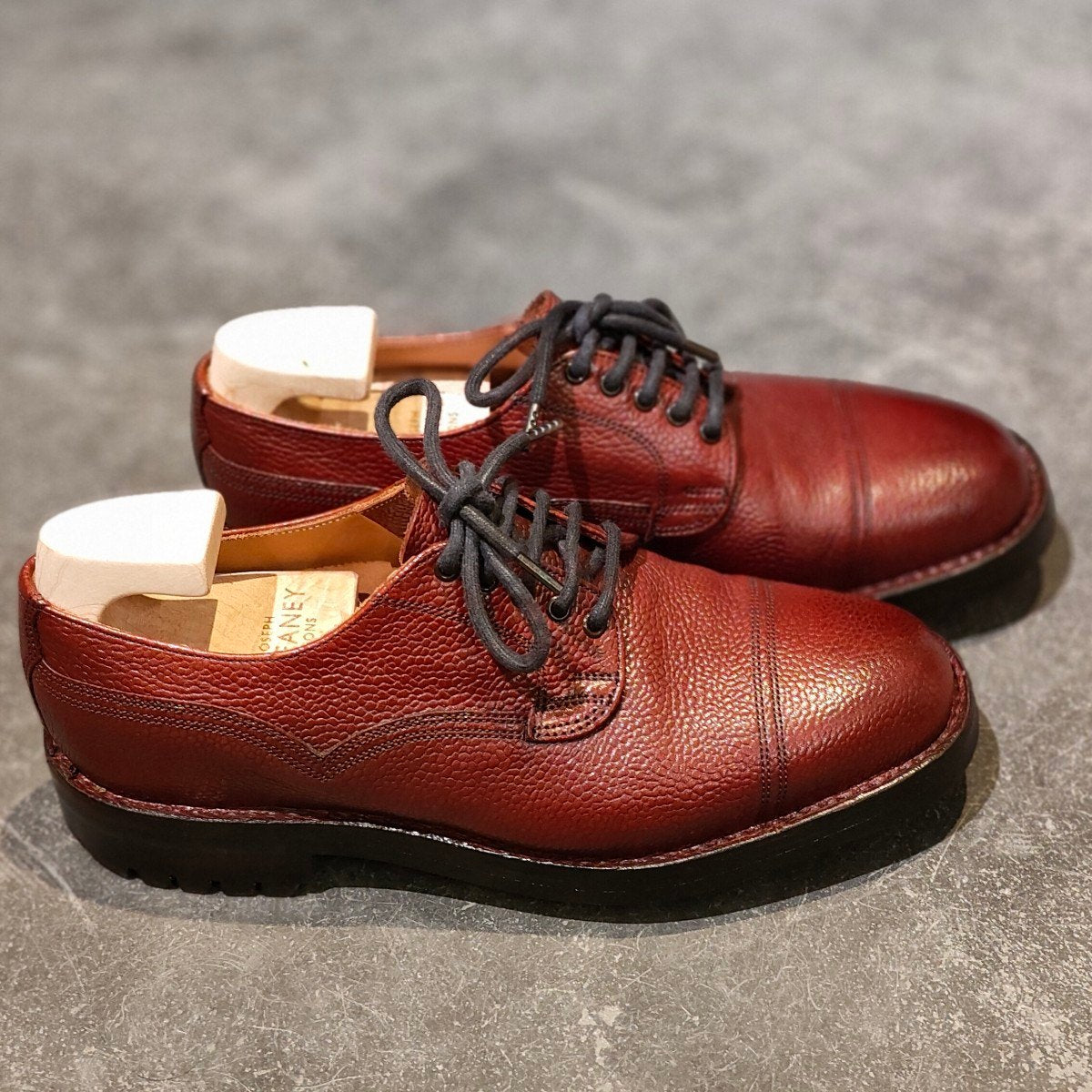 JOSEPH CHEANEY ケンゴン IIバーガンディ UK6.5 革靴 使用数回JOSEPH