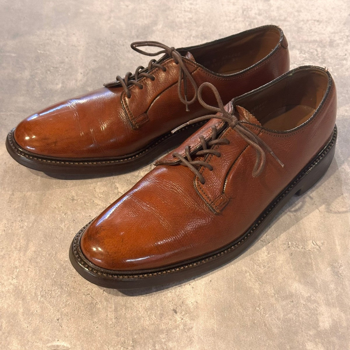 【FLORSHEIM】フローシャイム 656648 プレーントゥ グレインレザー ブラウン サイズUS10.5B